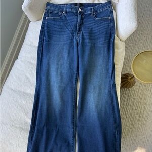 White House Black Market Dark Blue High Rise Wide Leg Everyday Soft Jeans